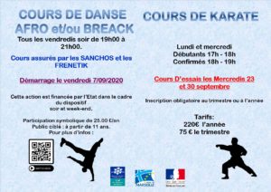 Lire la suite à propos de l’article COURS DE DANSE  ET KARATE